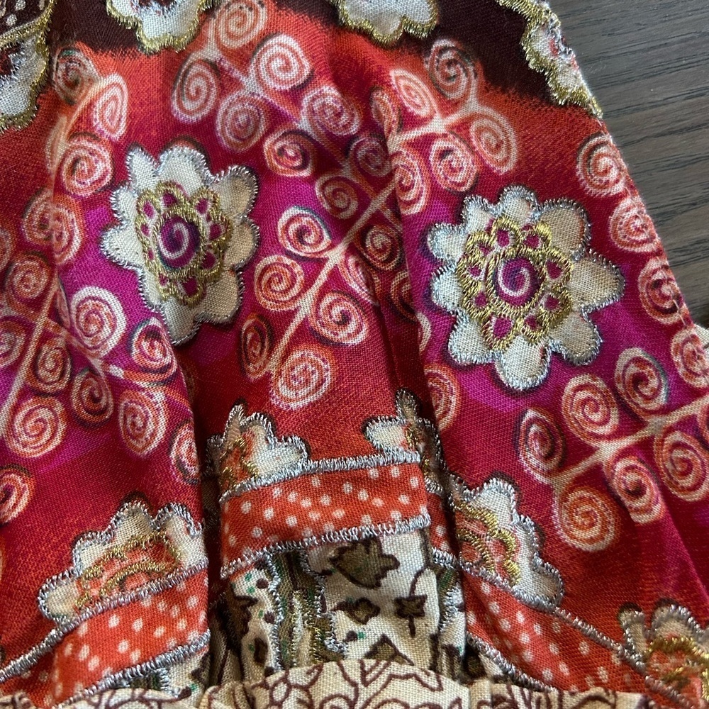 Anthropologie Revolve Boemo Boho Hippie Multi Pattern Maxi Sundress Size M - Picture 14 of 15
